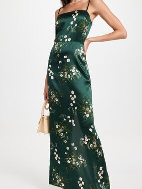 Reformation Frankie Floral Silk Maxi Dress